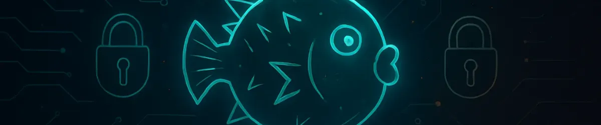 A glowing pufferfish icon representing the Blowfish cipher