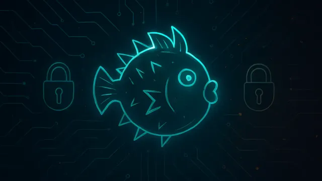 A glowing pufferfish icon representing the Blowfish cipher