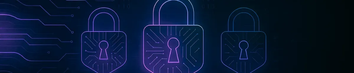 Three padlocks representing the three-stage Triple DES encryption process